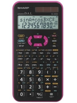 Sharp EL-520X calcolatrice Tasca Calcolatrice scientifica Nero, Rosa