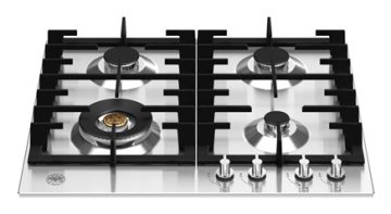 Bertazzoni P604LMODX piano cottura Nero, Acciaio inox Da incasso 60 cm Gas 4 Fornello(i)