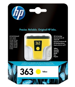 HP 363 cartuccia d'inchiostro 1 pz Originale Resa standard Giallo