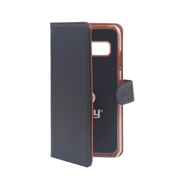 Celly WALLY891 custodia per cellulare 16,3 cm (6.4") Custodia a borsellino Nero, Marrone