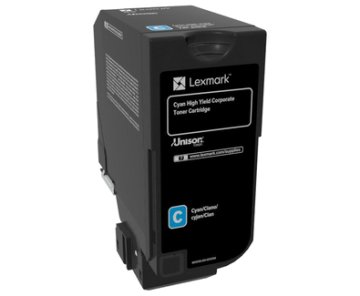 Lexmark 74C2HCE cartuccia toner 1 pz Originale Ciano