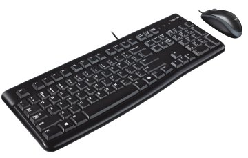 Logitech Desktop MK120 tastiera Mouse incluso USB QWERTY Inglese britannico Nero