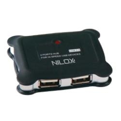 Nilox 4 x USB 2.0 480 Mbit/s Nero