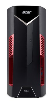 Acer NITRO 50 N50-100 AMD Ryzen™ 5 1400 16 GB DDR4-SDRAM 512 GB SSD NVIDIA® GeForce® GTX 1060 Windows 10 Home Desktop PC Nero, Rosso