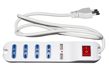 Link Accessori LKMP04USB prolunghe e multiple 1,5 m 4 presa(e) AC Interno Bianco