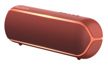 Sony SRS-XB22, speaker compatto, portatile, resistente all'acqua con EXTRA BASS e luci, rosso