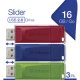 Verbatim Slider - Memoria USB - 3x16 GB, Blu, Rosso, Verde 2