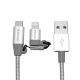 Verbatim 48869 cavo USB 1 m USB A Micro-USB B/Lightning Alluminio, Grigio 6