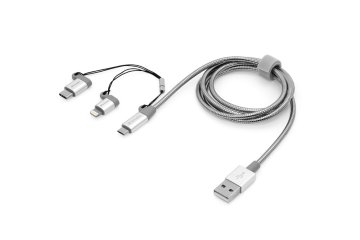 Verbatim 48870 cavo USB 1 m USB A Micro-USB B Alluminio, Grigio
