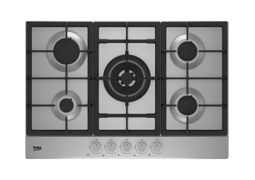 Beko HAW752C5SX Acciaio inossidabile Da incasso 75 cm Gas 5 Fornello(i)