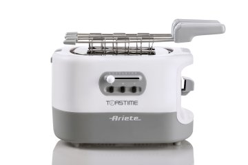 Ariete 159 Toastime, Tostapane Elettrico, Capacità 2 fette, 9 livelli di doratura, 700 W, 3 funzioni, Bianco