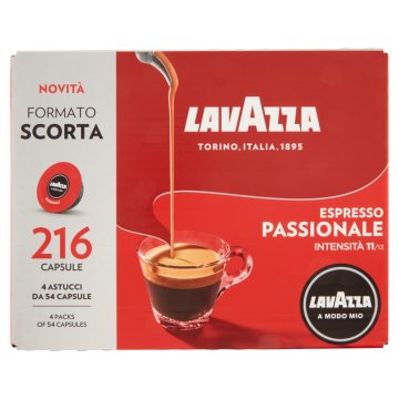 Lavazza A Modo Mio Espresso Passionale Capsule caffè Tostatura scura 216 pz