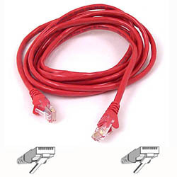 Belkin Cable patch CAT5 RJ45 snagless 1m red cavo di rete Rosso