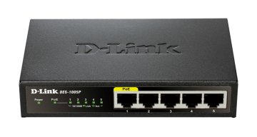 D-Link DES-1005P Non gestito L2 Fast Ethernet (10/100) Supporto Power over Ethernet (PoE) Nero