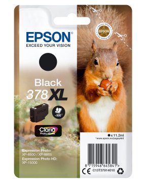 Epson Squirrel Singlepack Nero 378XL Claria Photo HD Ink