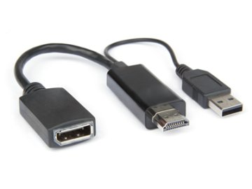 Hamlet VAHDM-DPA HDMI tipo A (Standard) DisplayPort Nero