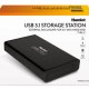 Hamlet Box esterno USB 3.0 per Hard Disk SATA 2,5 velocità di trasferimento fino a 5Gbps 7