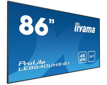 iiyama LE8640UHS-B1 visualizzatore di messaggi Pannello piatto per segnaletica digitale 2,17 m (85.6") LED 410 cd/m² 4K Ultra HD Nero Android 18/7