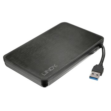 Lindy 43240 contenitore di unità di archiviazione Box esterno HDD/SSD Nero 2.5"