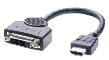 Lindy 41227 cavo e adattatore video 0,2 m DVI-D HDMI Nero