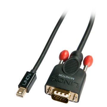Lindy 41962 cavo e adattatore video 2 m VGA (D-Sub) Mini DisplayPort Nero