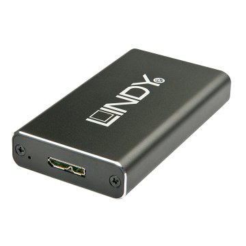 Lindy 43186 contenitore di unità di archiviazione Box esterno SSD Nero