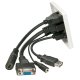 Lindy 60220 presa energia HDMI + VGA + USB A + 3.5mm Bianco 3
