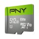 PNY Elite 512 GB MicroSDXC UHS-I Classe 10 4