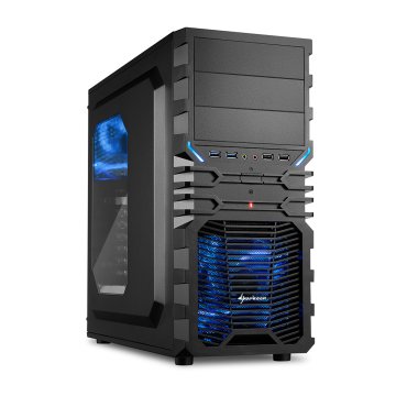 Sharkoon VG4-W Midi Tower Nero, Blu