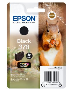 Epson Squirrel Singlepack Nero 378 Claria Photo HD Ink
