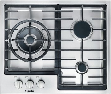 Miele KM 2312 piano cottura Nero, Acciaio inossidabile Da incasso Gas 3 Fornello(i)