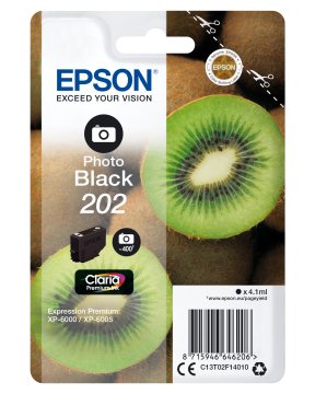Epson Kiwi Singlepack Photo Nero 202 Claria Premium Ink