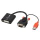 Lindy 38184 cavo e adattatore video 0,2 m DVI-D VGA (D-Sub) + USB Nero, Arancione 3
