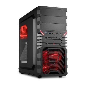 Sharkoon VG4-W Midi Tower Nero, Rosso