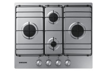 Samsung NA64H3110BS Piano cottura a gas 60cm 4 bruciatori Griglie in smalto, Inox