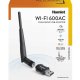 Hamlet Adattatore USB Wi-Fi 600Mbps Dual Band 5GHz + 2.4GHz standard 802.ac con antenna rimovibile 8