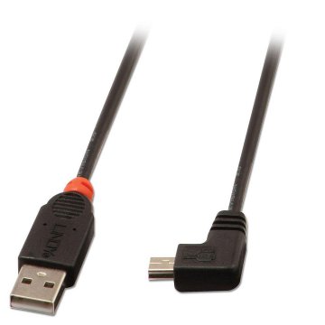Lindy 31971 cavo USB USB 2.0 1 m USB A Mini-USB B Nero