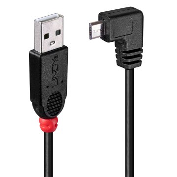 Lindy 31975 cavo USB USB 2.0 0,5 m USB A Micro-USB B Nero
