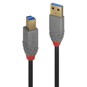 Lindy 36740 cavo USB USB 3.2 Gen 1 (3.1 Gen 1) 0,5 m USB A USB B Nero