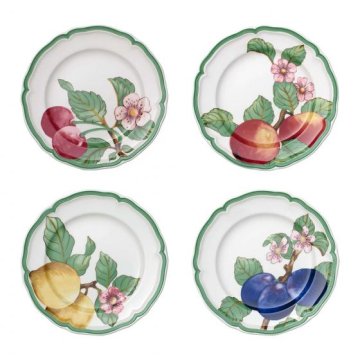 Villeroy & Boch French Garden Vassoio da colazione Rotondo Porcellana Multicolore 4 pz