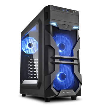 Sharkoon VG7-W Blue Midi Tower Nero