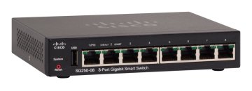 Cisco SG250-08 Gestito L2/L3 Gigabit Ethernet (10/100/1000) Nero