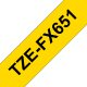 Brother TZE-FX651 nastro per etichettatrice Nero su giallo TZ 2