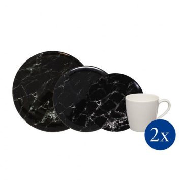 Villeroy & Boch Marmory servizio da tavola 8 pz Porcellana Nero