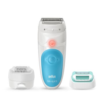 Braun Silk-épil 5 -610, Epilatore Elettrico Donna Per I Primi Utilizzi, Bianco/Turchese Per Un’Epilazione Delicata