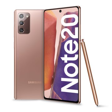 Samsung Galaxy Note20 Smartphone, Display 6.7" Super AMOLED Plus FHD+, 3 fotocamere posteriori, 256GB Espandibili, RAM 8GB, Batteria 4300 mAh, Android 10, Mystic Bronze