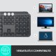 Logitech , MX Keys, tastiera wireless avanzata con illuminazione, digitazione reattiva, retroilluminazione, Bluetooth, USB-C, Apple, macOS, Microsoft Windows, Linux, iOS, Android, struttura in metallo 9