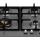 Bertazzoni P604LHERNE piano cottura Nero, Acciaio inox Da incasso 60 cm Gas 4 Fornello(i) 2