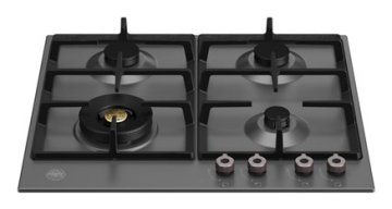 Bertazzoni P604LPRONE piano cottura Nero 60 cm Gas 4 Fornello(i)