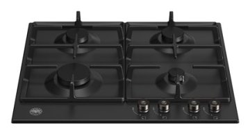 Bertazzoni P604PRONE piano cottura Nero 60 cm Gas 4 Fornello(i)